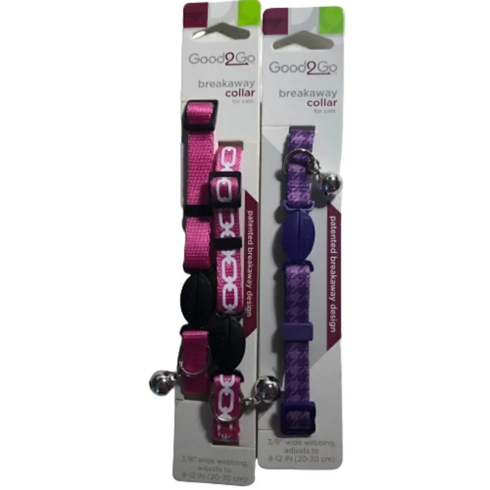 🛒 $9 3 pack of Cat Breakaway Collars Purple and Pink Adjusts to 8